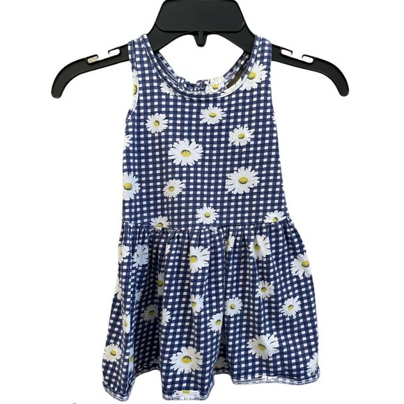 Gerber Other - Gerber Infant Baby Girl 24 Months Floral Blue Gingham Daisy Dress Co